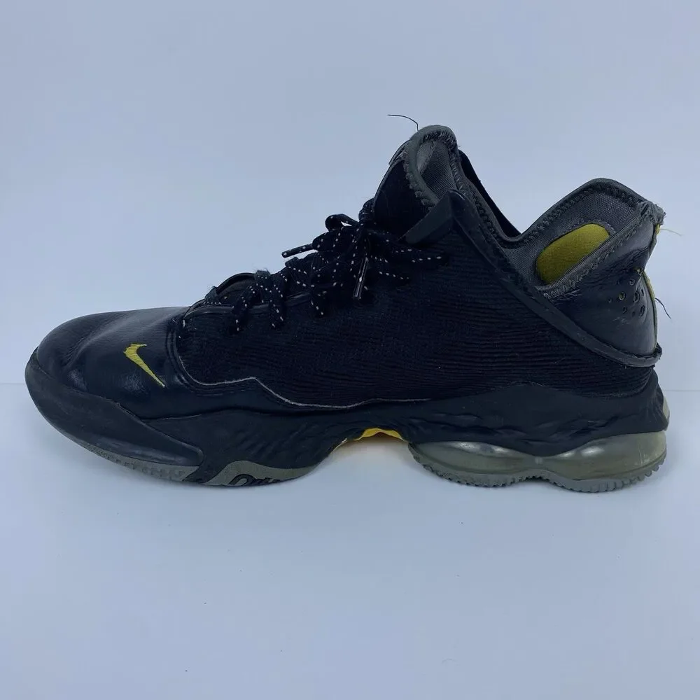 Nike LeBron 19 Low Shoes Witness Black University Gold DH1270-002 Men's Size 12